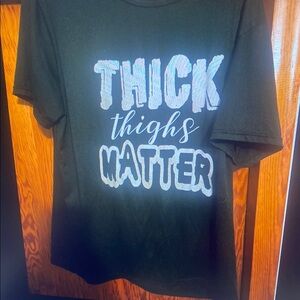 Black Graphic T-Shirt with White Text